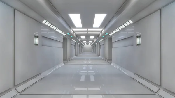 Scifi corridor illustratie — Stockfoto