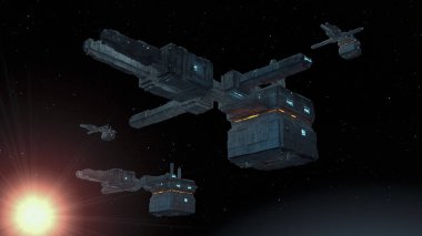 3D Ufo illüstrasyon