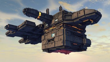 3D Ufo illüstrasyon