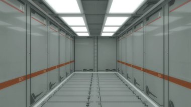 Bilim-kurgu koridor illüstrasyon