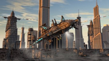 3D Ufo illüstrasyon