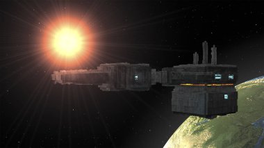 3D Ufo illüstrasyon