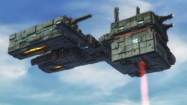 3D Ufo illüstrasyon