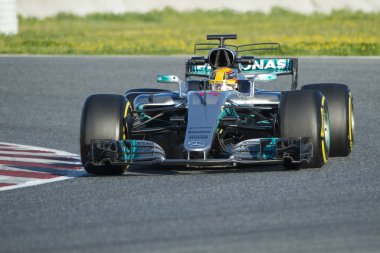 Sürücü Lewis Hamilton. Mercedes takım