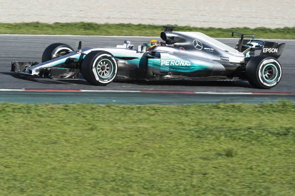 Conductor Lewis Hamilton. Equipo Mercedes —  Fotos de Stock