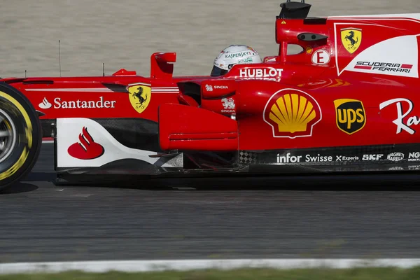Fahrer Sebastian Vettel. ferrari-team — Stockfoto