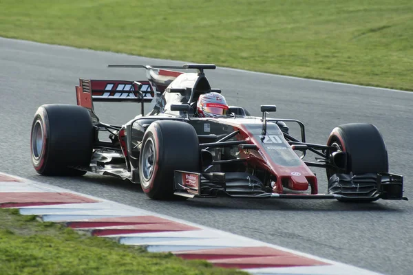 Conductor Kevin Magnussen. Equipo Haas — Foto de Stock