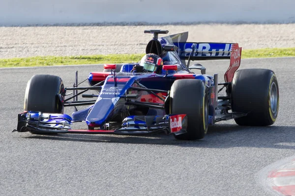 Stuurprogramma Kvyat. Het team van Toro Rosso — Stockfoto