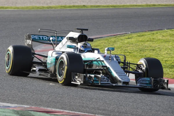 Řidič Valtteri Bottas. Tým Mercedes — Stock fotografie