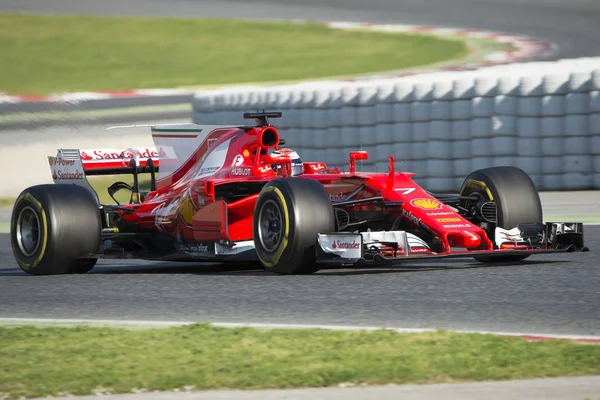 Conductor Kimi Raikkonen. Equipo Ferrari — Foto de Stock