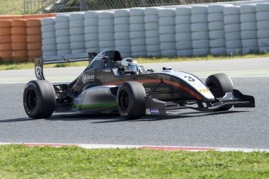 Sürücü Lebreton. Formül Motorsport takımı. Meydan monoplace 