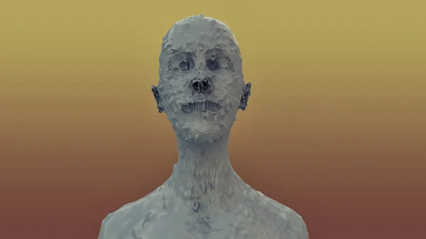 3D monster zombie porträtt — Stockfoto