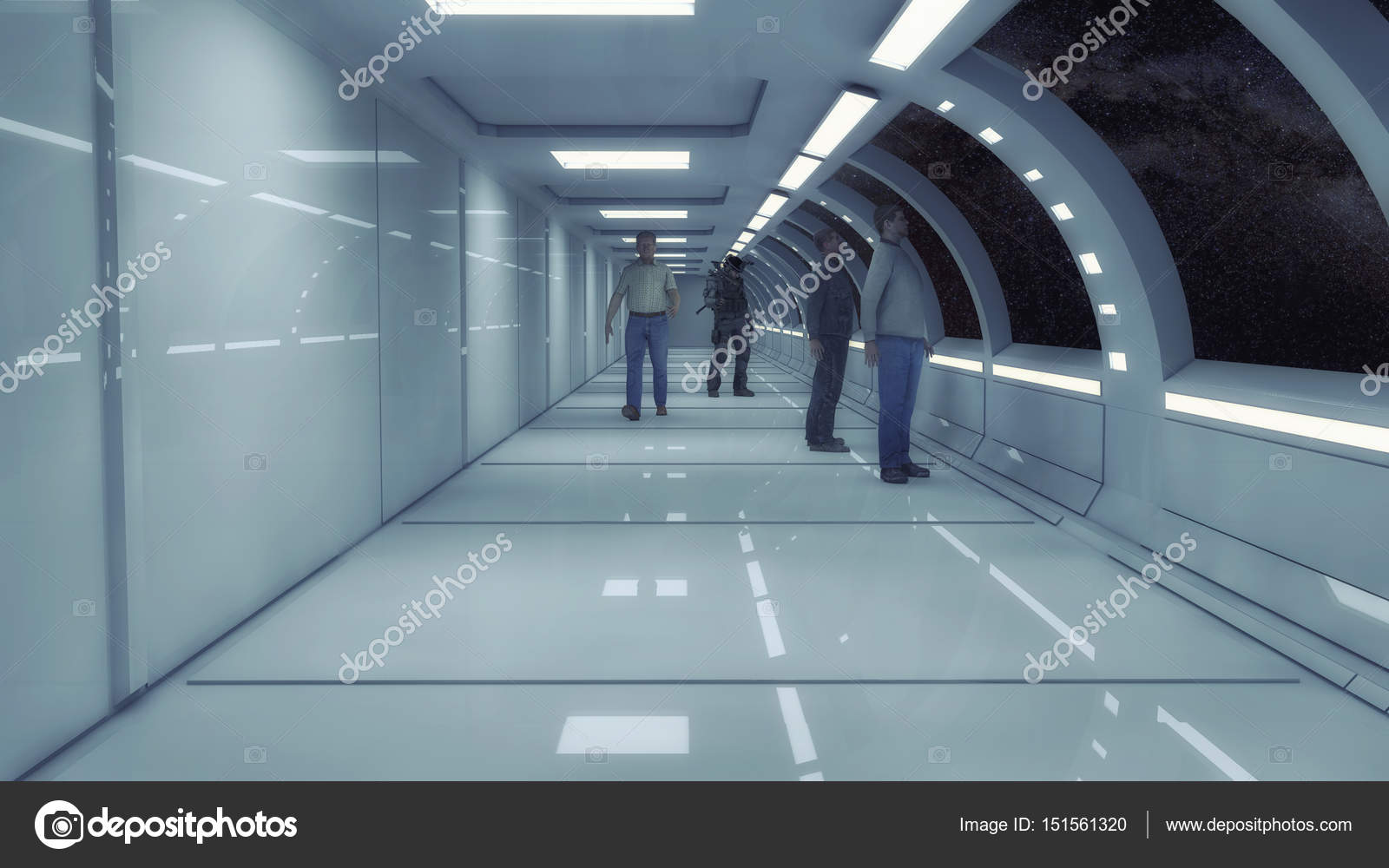 Futuristic Spaceship Interior Stock Photo C Mik38 151561320