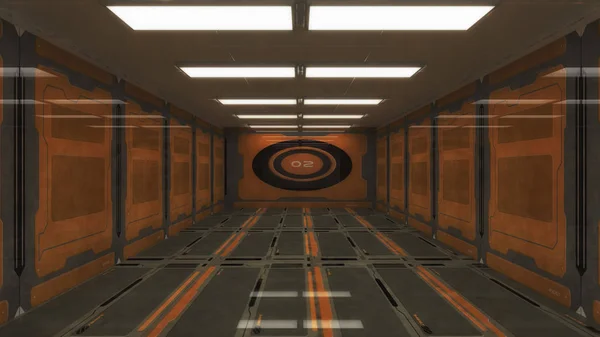 Futuristiska bakgrunden arkitekturen korridor. — Stockfoto
