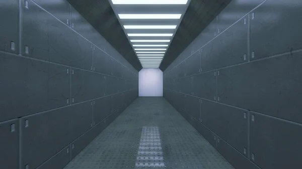 Futuristic background architecture corridor. — Stock Photo, Image