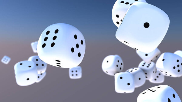 Кубики падают и фон
