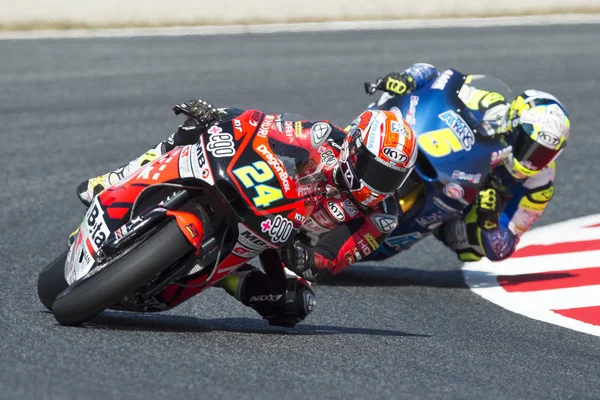 Conductor Marcell SCHROTTER. Equipo intacto de DYNAVOLT. Gran Premio Monster Energy de Cataluña — Foto de Stock