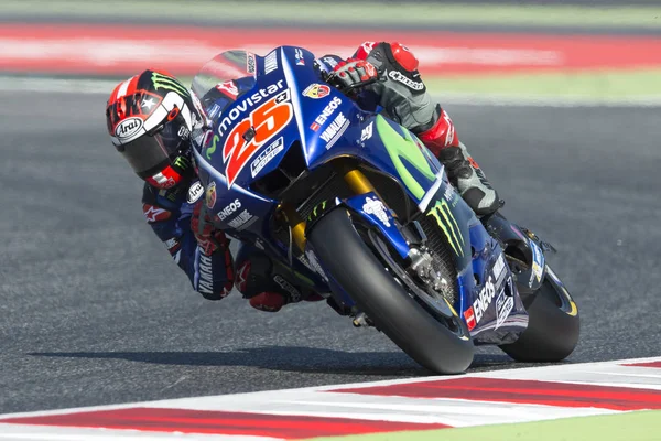 Sürücü Maverick Vinales. Yamaha Team. Catalonia canavar enerji Grand Prix — Stok fotoğraf