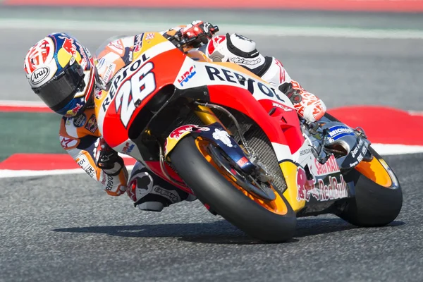 Sürücü Dani Pedrosa. Repsol Honda takımı. Catalonia canavar enerji Grand Prix — Stok fotoğraf