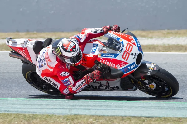 Jorge Lorenzo. Equipo Ducati. Gran Premio Monster Energy de Cataluña —  Fotos de Stock