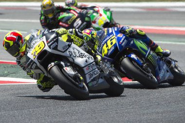 Sürücü Alvaro Bautista. Takım ve çekmek. Catalonia canavar enerji Grand Prix 
