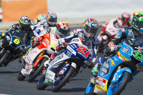 Motorista FABIO DI GIANNANTONIO. Gresini Racing Team. Moto3. Monster Energy Grand Prix da Catalunha — Fotografia de Stock