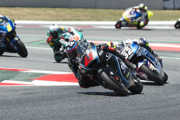 Motorista FRANCESCO BAGNAIA. Equipa SKY RACING. Moto2. Monster Energy Grand Prix da Catalunha — Fotografia de Stock