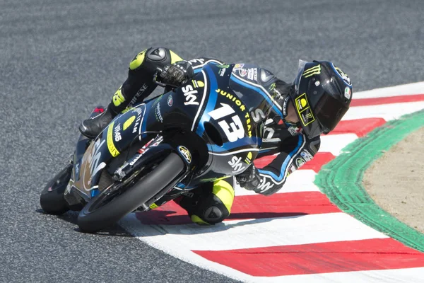 Fahrer vietti ramus, celestino. moto3. Juniorenteam vr46. fim cev repsol — Stockfoto