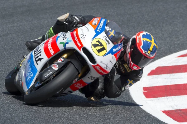 Motorista Duerlund, Pontus. Moto3. Equipa Bullit. FIM CEV Repsol — Fotografia de Stock