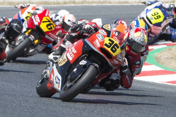 Motorista Uribe, Jayson. Moto2. Equipa AGR. Campeonato Internacional FIM CEV Repsol — Fotografia de Stock