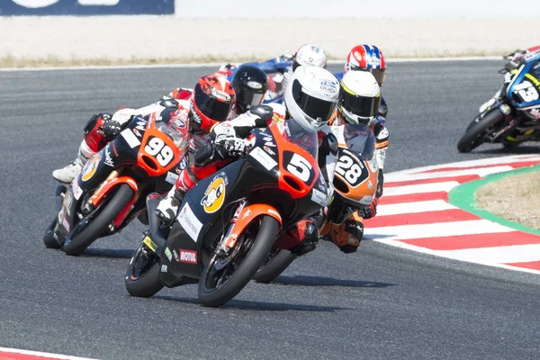 Conductor Masia Vargas, Jaume. Moto3. Equipo Cuna de campeones. FIM CEV Repsol Internacional — Foto de Stock