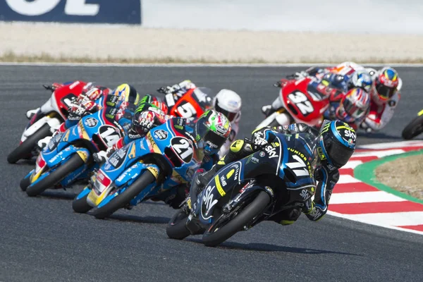 Motorista Foggia, Dennis. Moto3. Equipa Júnior VR46. Campeonato Internacional FIM CEV Repsol — Fotografia de Stock