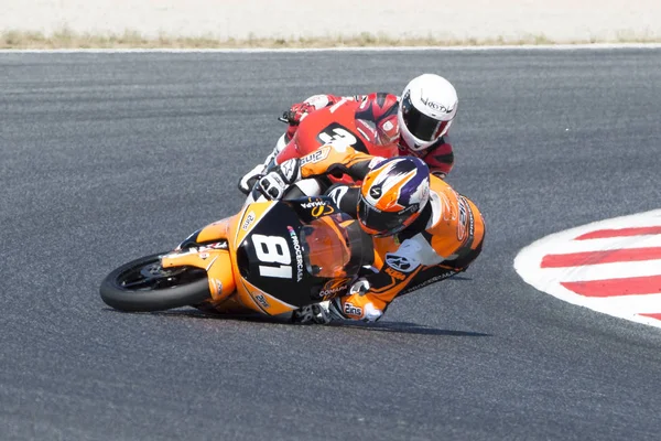 Aleix Viu och Andi Farid olycka på Fim Cev Repsol International Championship — Stockfoto