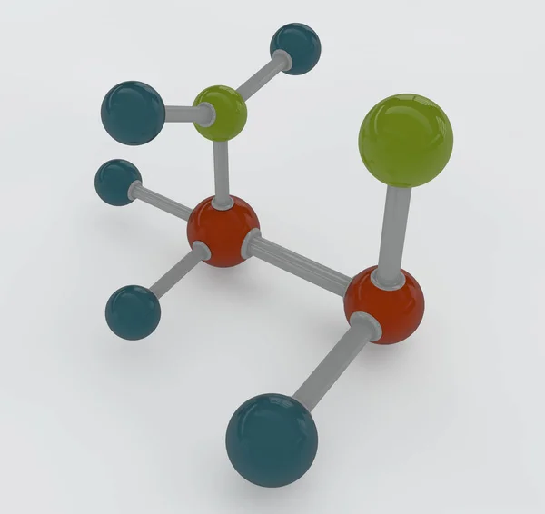 3D-rendering, molecuul ontwerp — Stockfoto