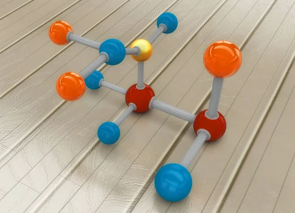 3D-rendering, molecuul ontwerp — Stockfoto