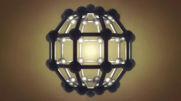 Struktura 3d połączenia, cząstek i światło — Zdjęcie stockowe