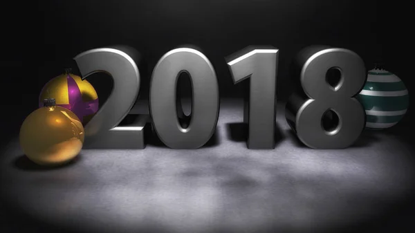 Renderizado 3d. Año 2018 — Foto de Stock