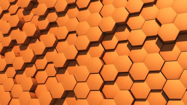 3d rendering. Abstract hexagon geometry background