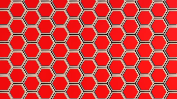 3d rendering. Abstract hexagon geometry background