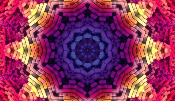 3D abstrakte Muster Mandala Hintergrund — Stockfoto