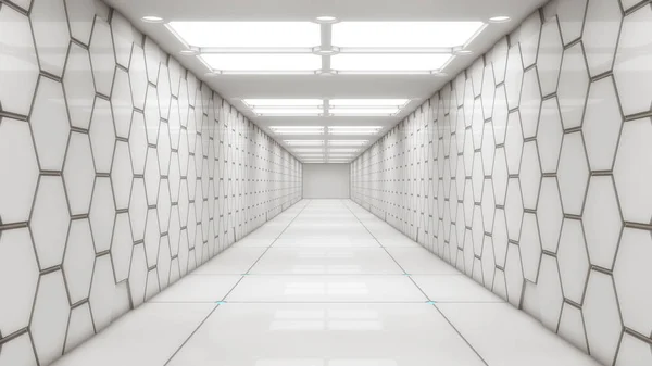 Rendering Futuristic Interior Design Background — Stock Photo, Image