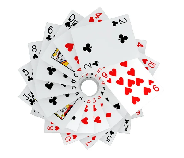 Düşen Render Poker Kartları — Stok fotoğraf