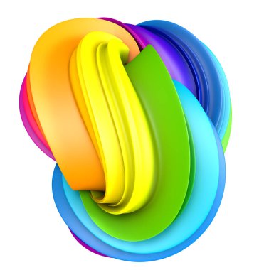 3 boyutlu görüntüleme. Soyut renkli arkaplan