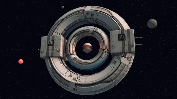 Render Alien Spaceship Ufo Concept — Stock Photo, Image
