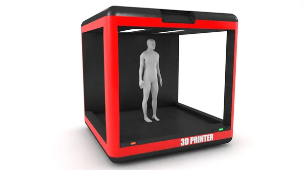 3Dレンダリングと3Dプリンター — ストック写真