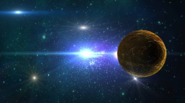 Soyut gökada ve nebula çizimi