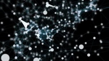 Parçacıklar ve bağlantıları ile arka plan