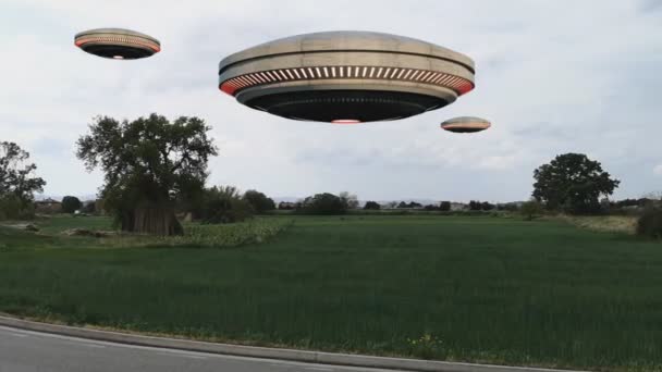 Rendering Ufo Observation Koncept — Stockvideo