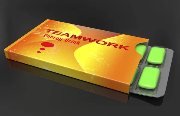 Render Teamwork Energy Capsules — Stock Photo, Image