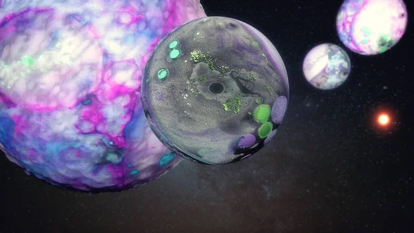 Abstrakt Galax Och Nebulosa Illustration — Stockfoto